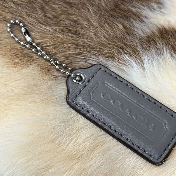 Coach Gray Leather Hang Tag Replacement - Picture 1 of 4